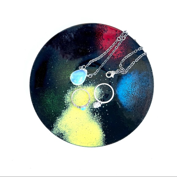 Vintage Enamelled Copper Trinket Dish - Picture 3 of 16